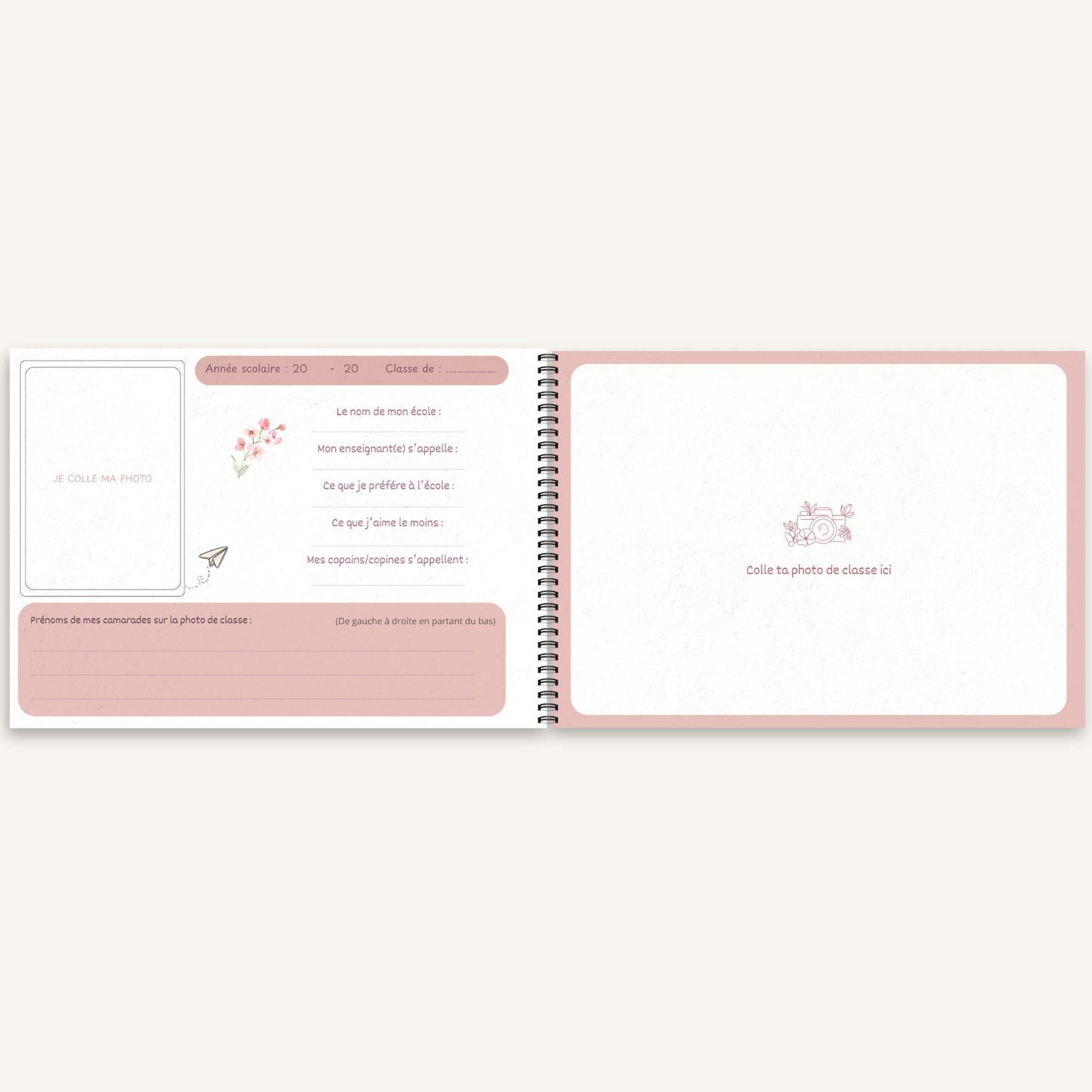 Album Photo de Classe - A4 paysage (PS -> Terminale) | 6 Modèles + Option Personnalisation