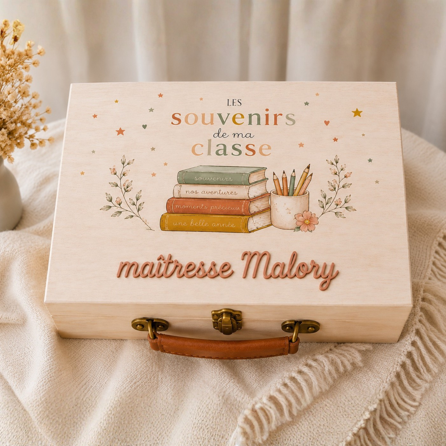 Les souvenirs de ma classe - Valisette personnalisée Maîtresse & ATSEM