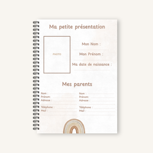 Carnet de liaison nounou / crèche / assistante maternelle - bébé suivi quotidien pendant 1 an (Copie)